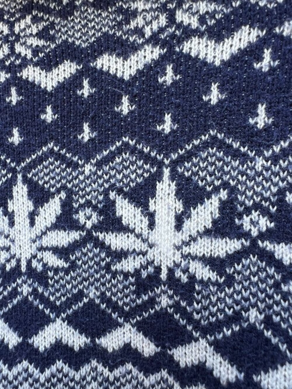 BDG Urban Outfitters Blue & White Fair Isle Cropped Turtleneck Sweater Size S - Picture 3 of 6